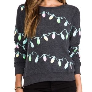 WILDFOX Glowing Lights Baggy Long Sleeve in Grey